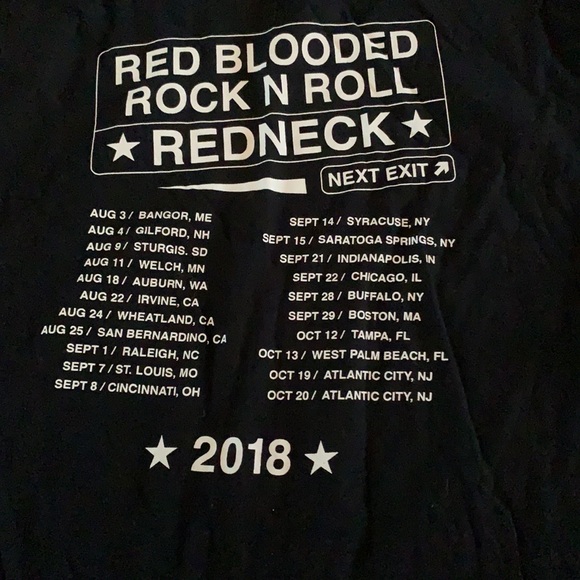 Kid Rock red nick red blooded rock & roll tee shirt - Picture 5 of 5